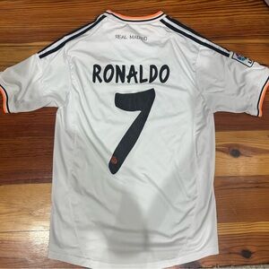 Adidas White and Black Real Madrid Jersey